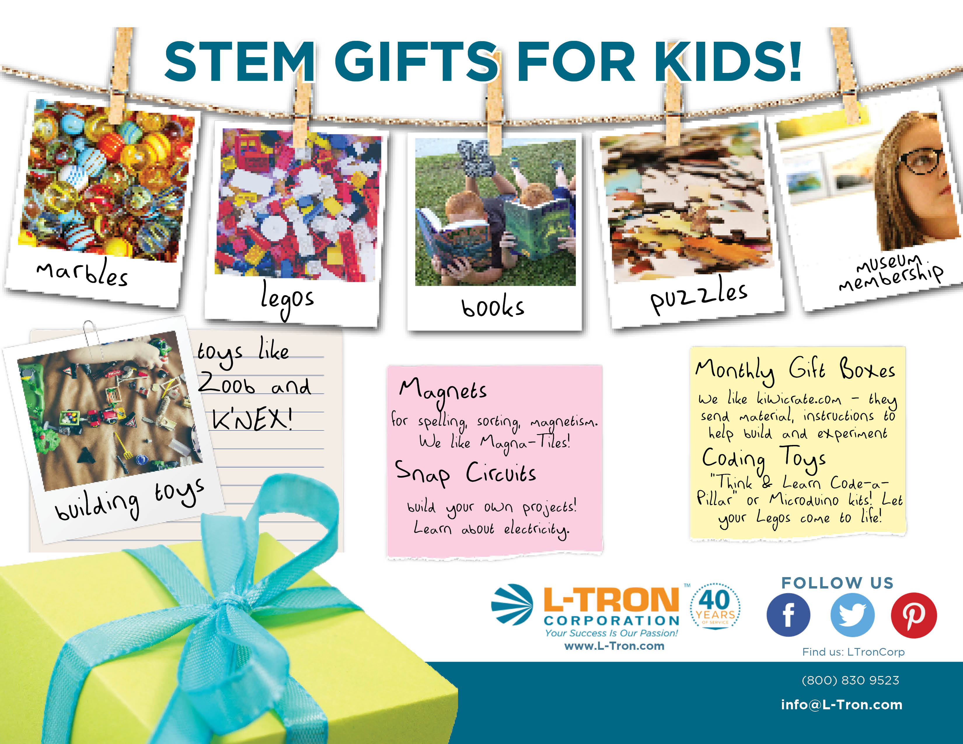 LTron Resources  [Infographic] STEM Gifts for Kids