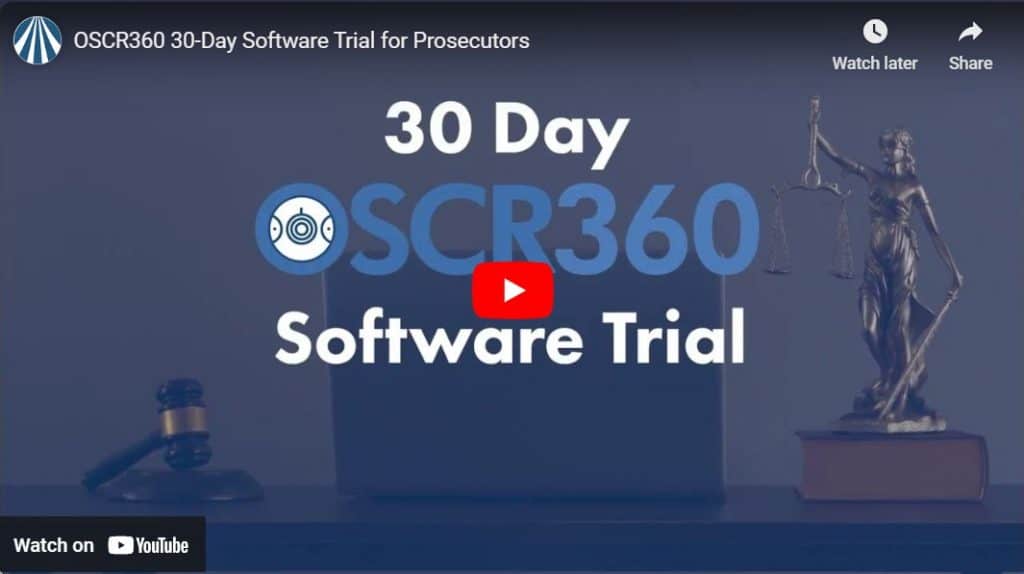 OSCR360 Software trial for prosecutors video thumbnail